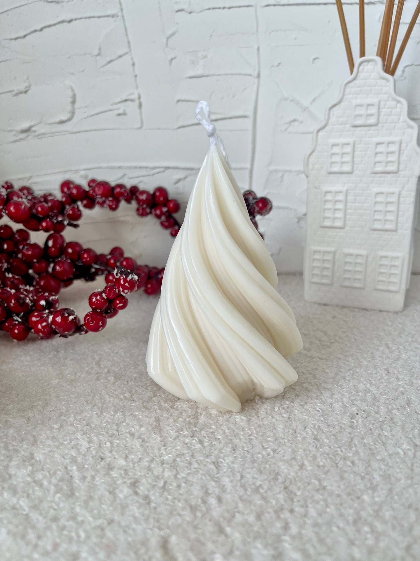 Swirl Christmas Tree Candle