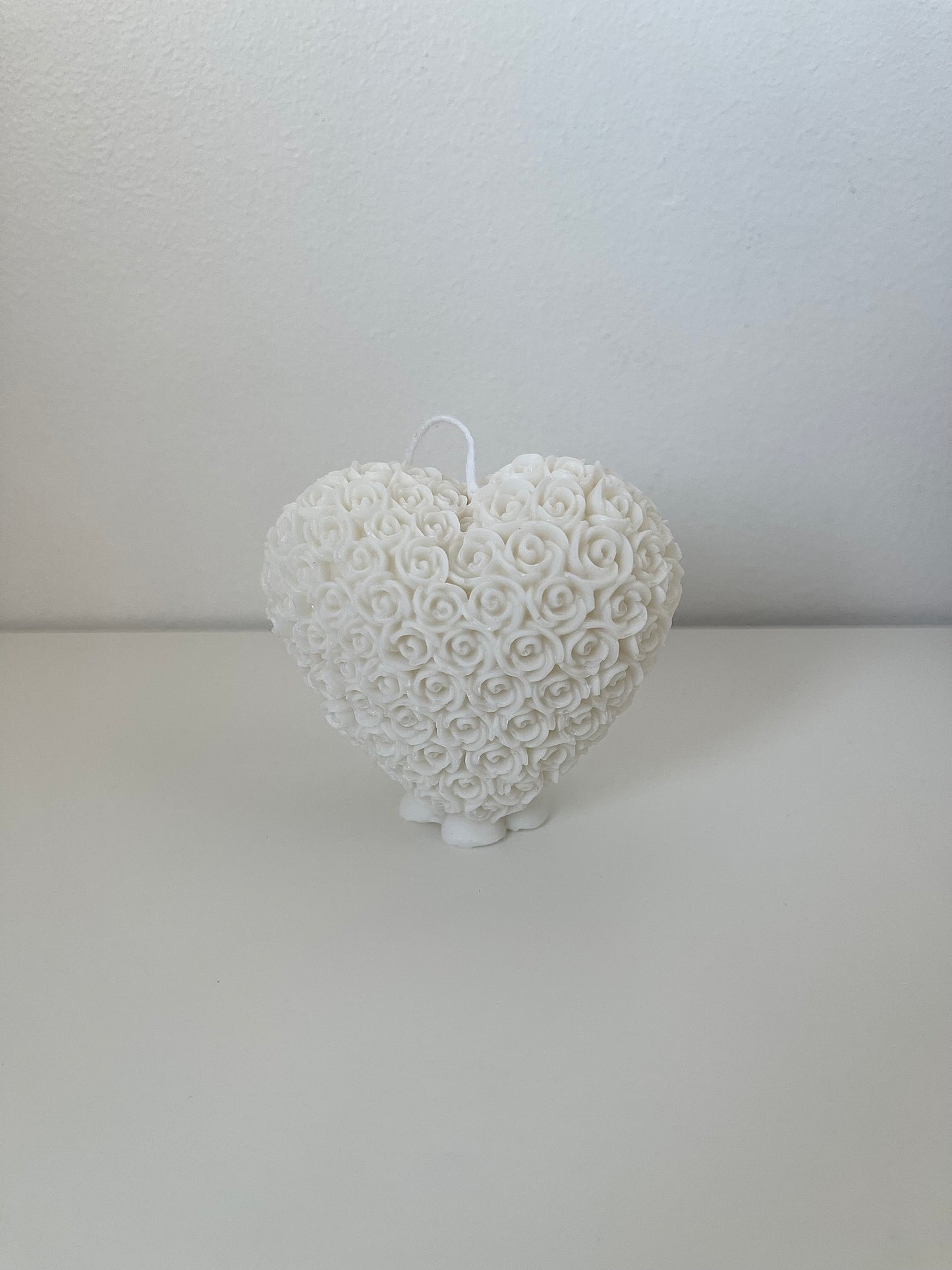 Rose Flower Heart Candle