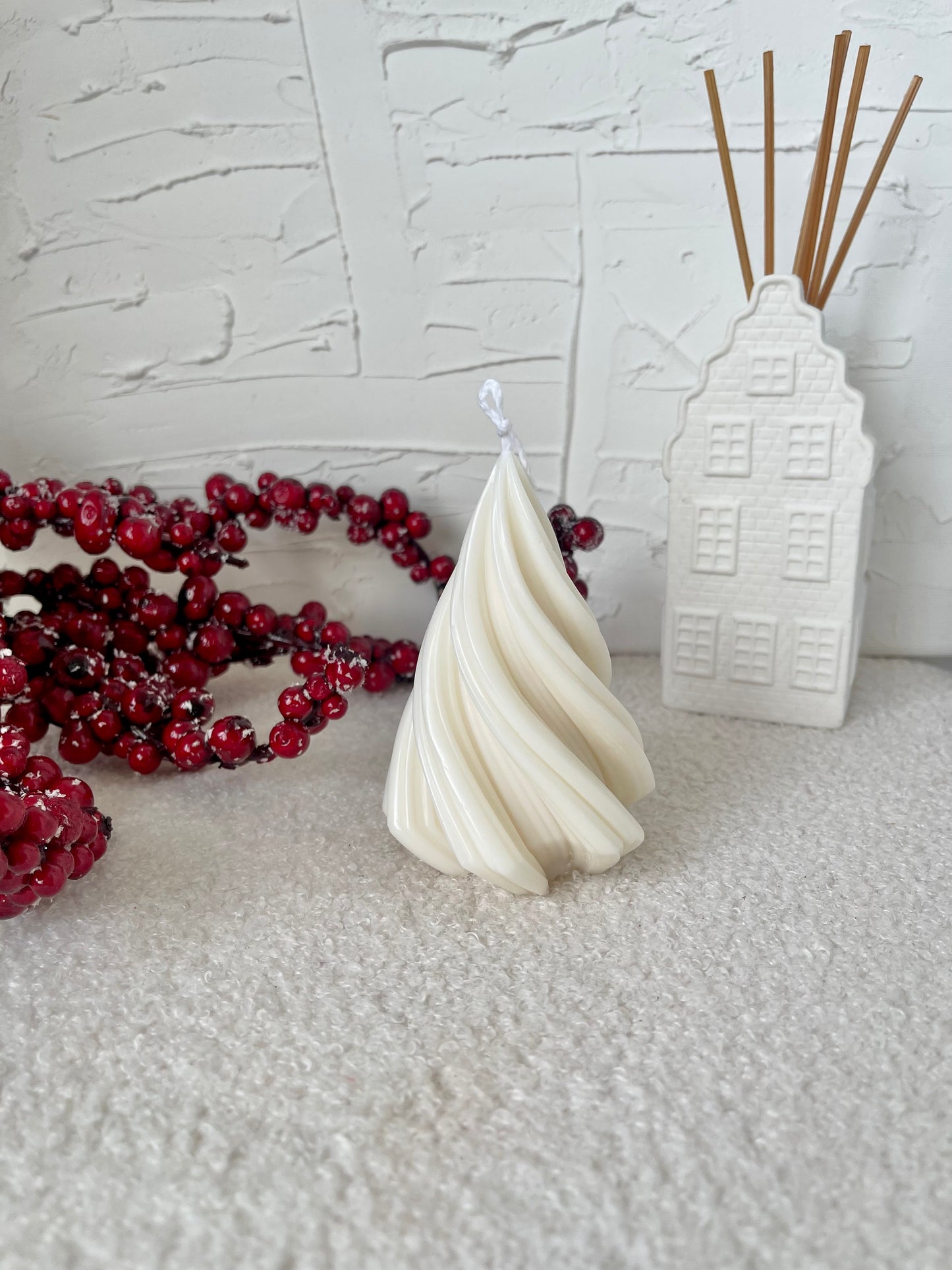 Swirl Christmas Tree Candle