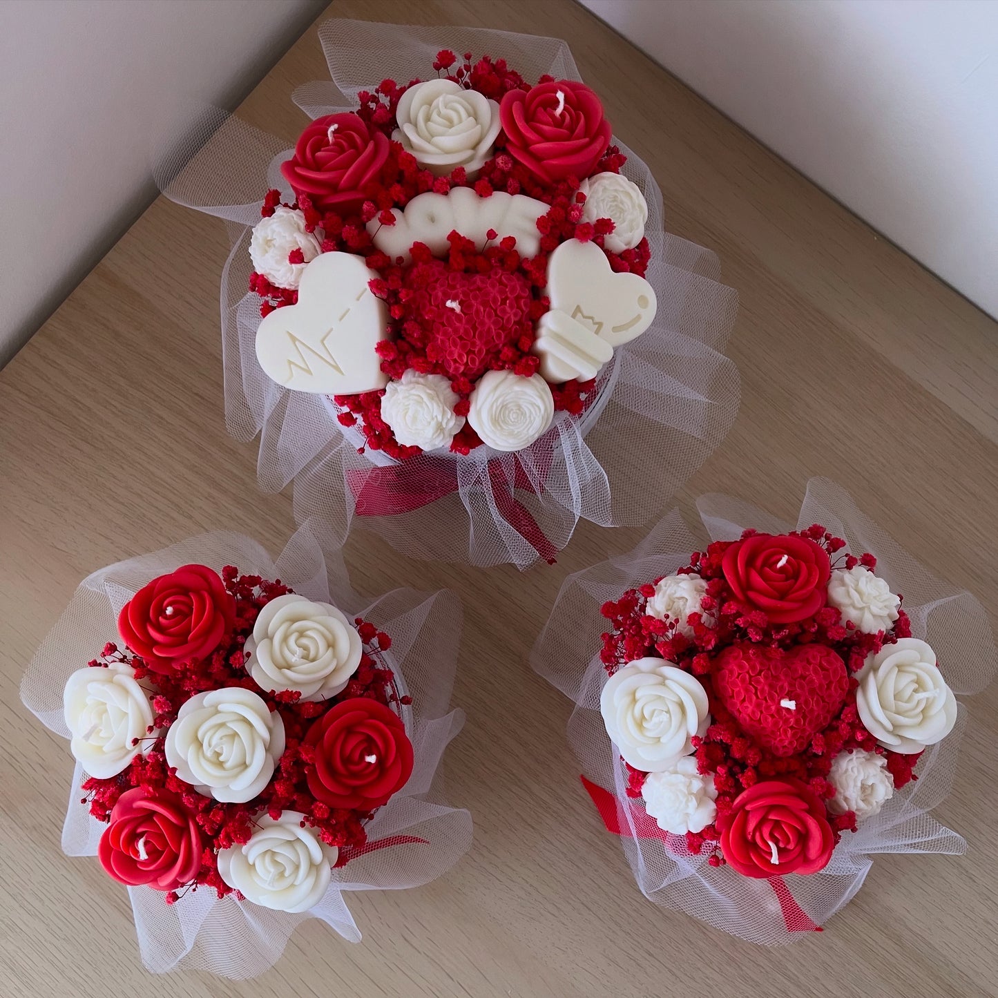 Love and Hearts Candle Bouquet