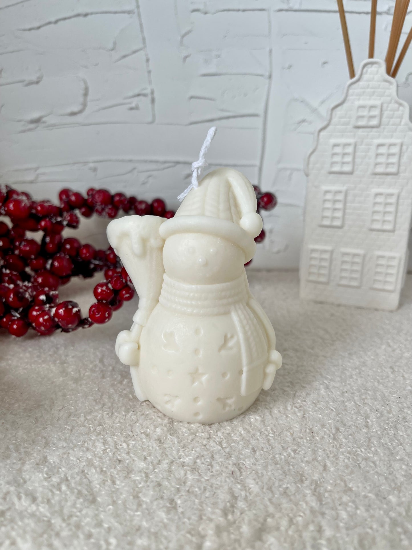 Snowman Candle