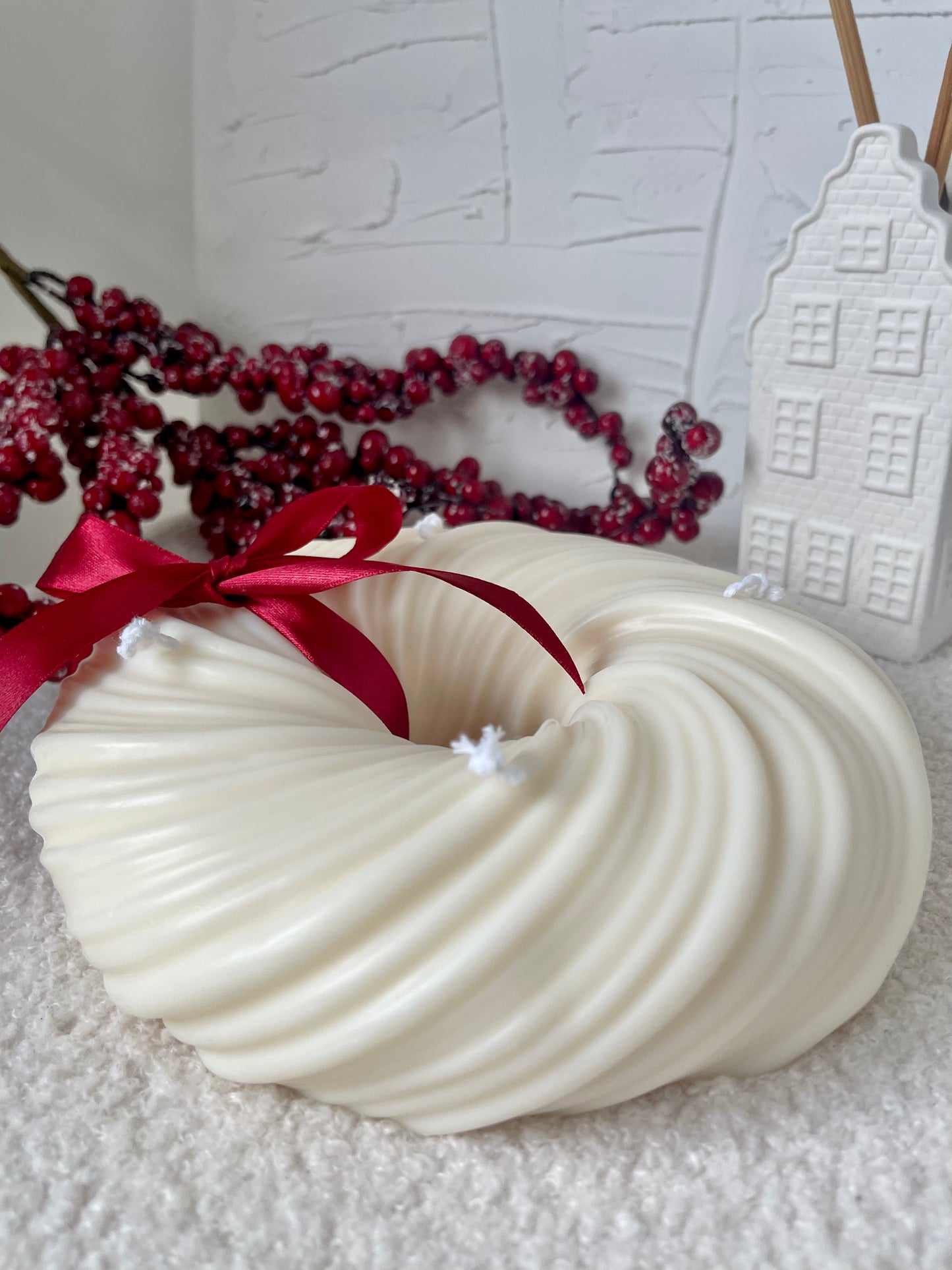 Christmas Wreath Table Candle