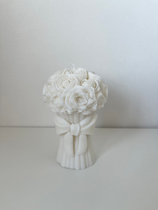 Flower Bow Bouquet Candle