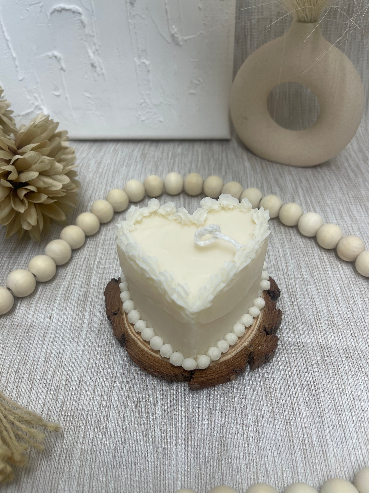 Heart Cake Candle