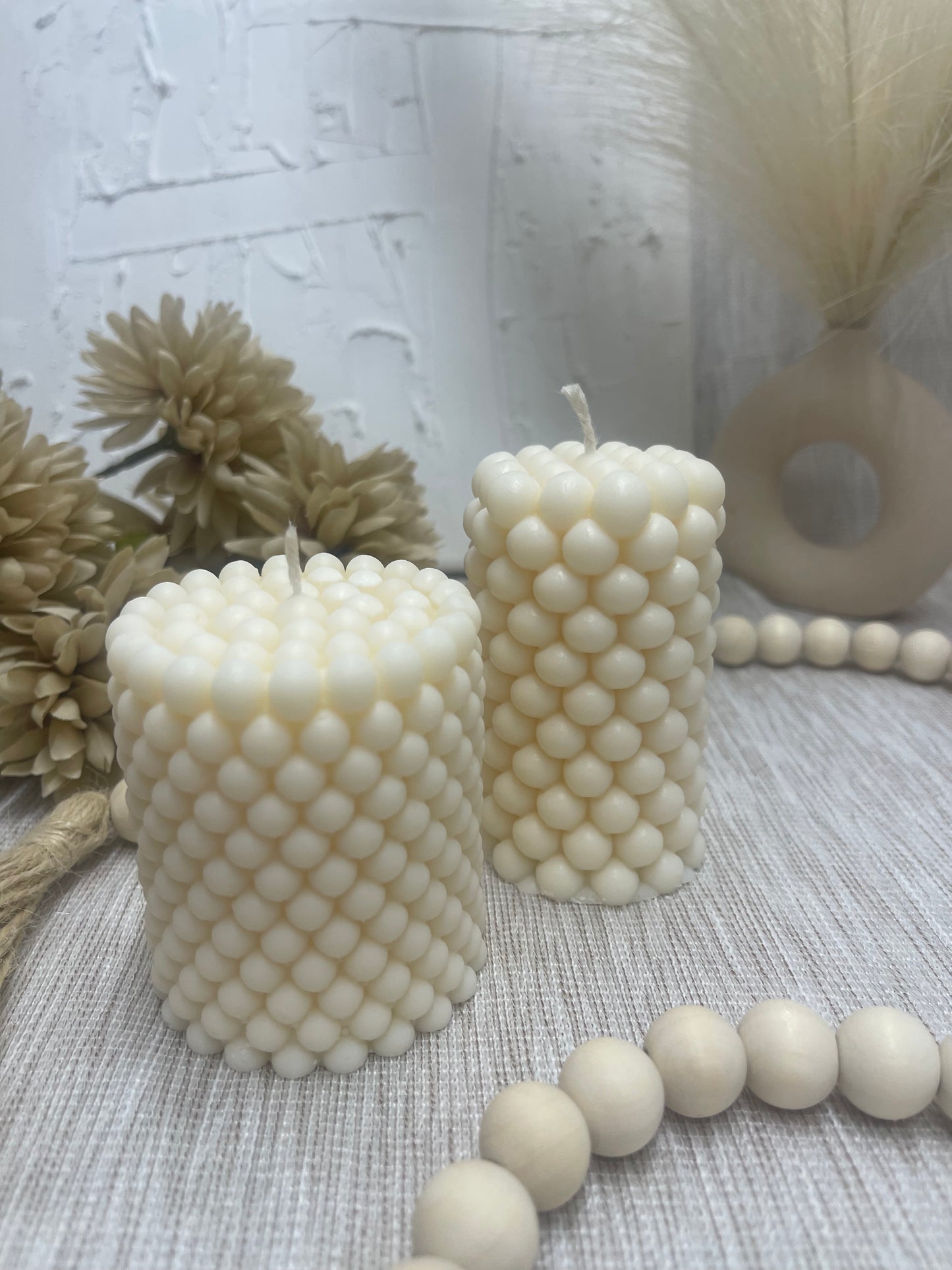 Bubble Cylinder Candle - Wide